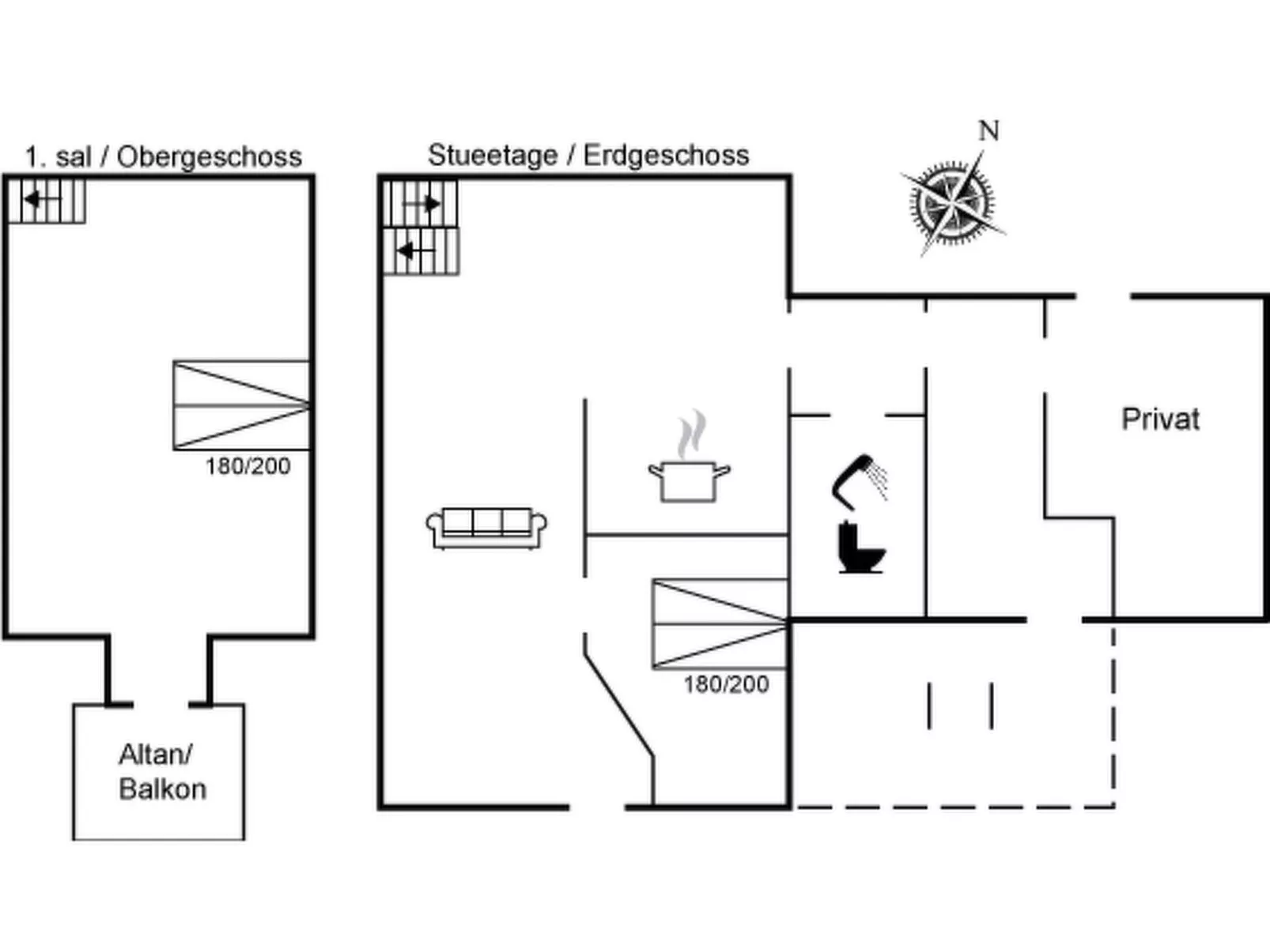 "Gyril" - 100m from the sea