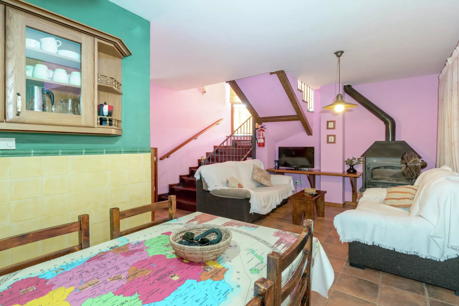 Casas Rurales Acebuche Casereña - Woonkamer