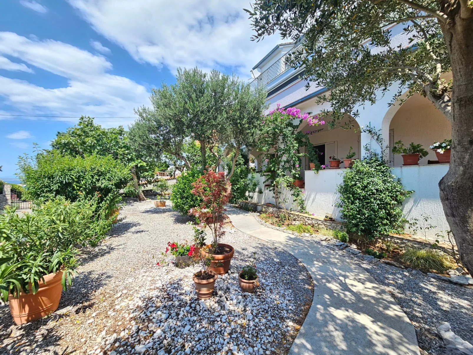 Zimmer für 2, mit Terrasse und Meerblick, ohne Küche - Buiten