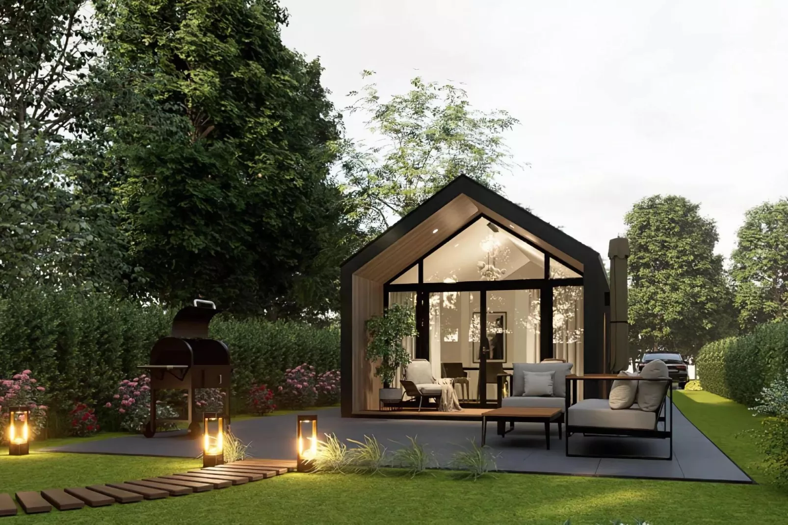 Vakantiewoning Boszicht-Buitenkant zomer