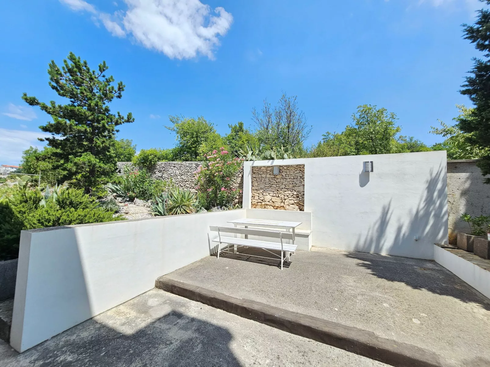 Zimmer für 2, mit Terrasse und Meerblick, ohne Küche - Buiten