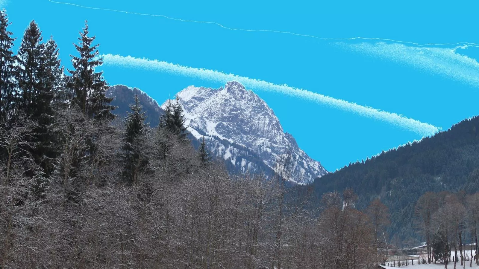 Blick auf den Rettenstein Top 1 und 2-Gebied winter 20km