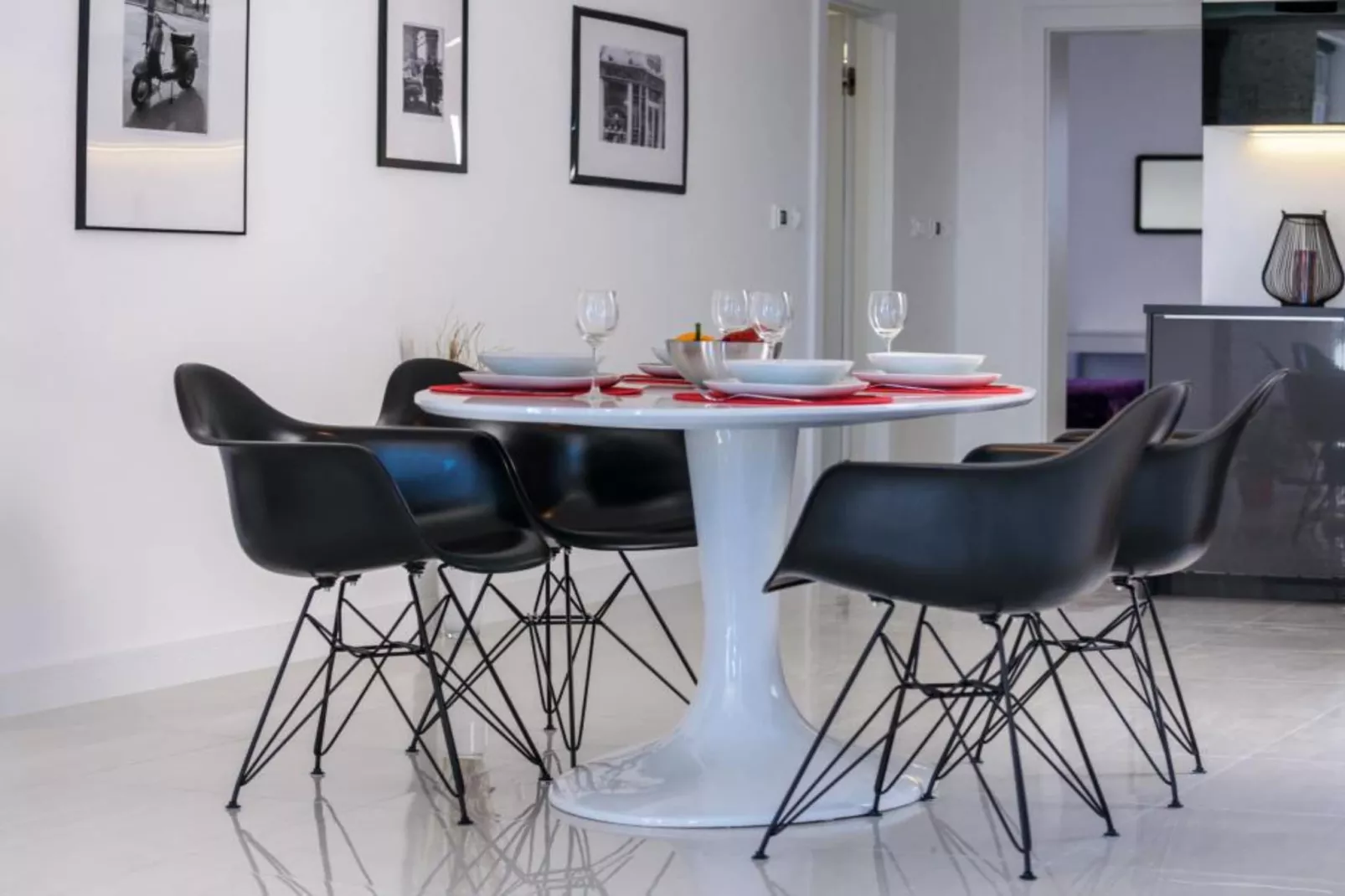 Apartments Villa Capitano - Two Bedroom Apartment with Balcony and Sea View (CRNI) - Eetkamer
