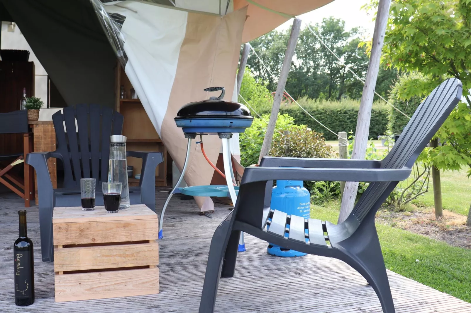 Safaritent ''Noflik"-Terrasbalkon