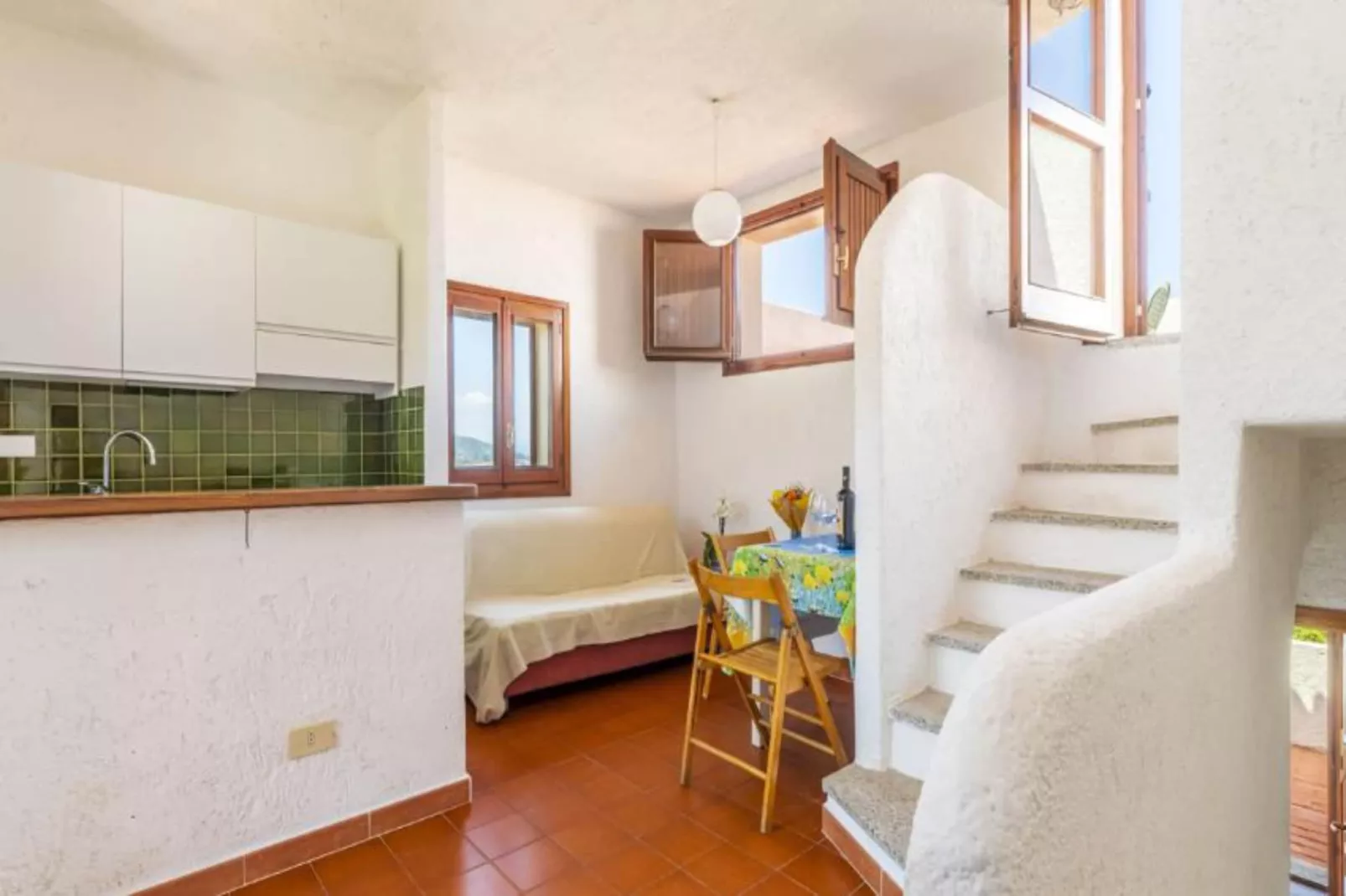 RESIDENCE BAIA SANTA REPARATA - APARTMENT 1 BEDROOM 3 PAX - BALCONY SEA VIEW B3VM - Woonkamer