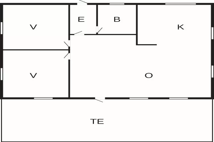 4 persoons vakantie huis in olden - Plattegrond