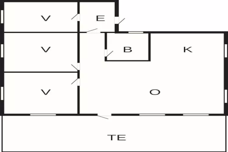 6 persoons vakantie huis in olden - Plattegrond