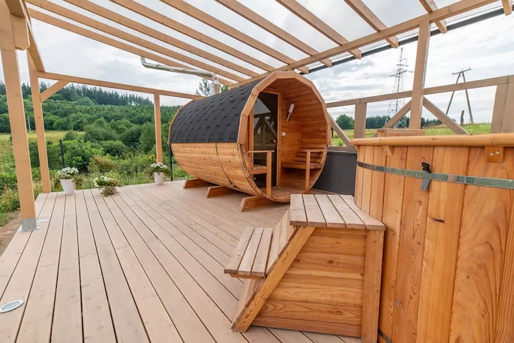 Osada Trzy Siostry domek nr 2 dla 4 osób Duszniki - Sauna