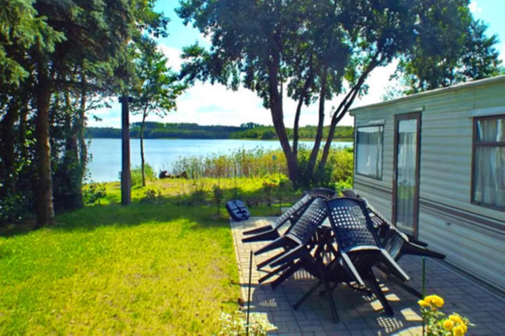 Mobilheim mit 2 Schlafzimmern bis 4 Personen - Terrasbalkon
