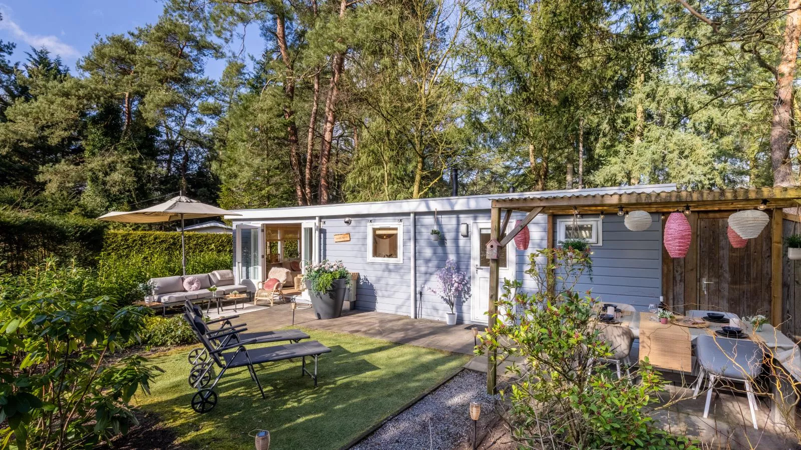 Boschalet Stijn - Buitenkant zomer