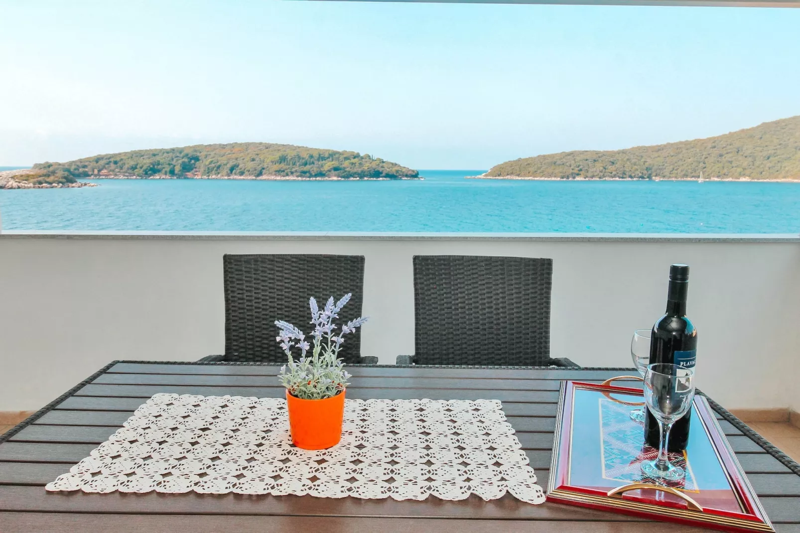 Apartments Ane - Two Bedroom Apartment with Terrace and Sea View - Terras