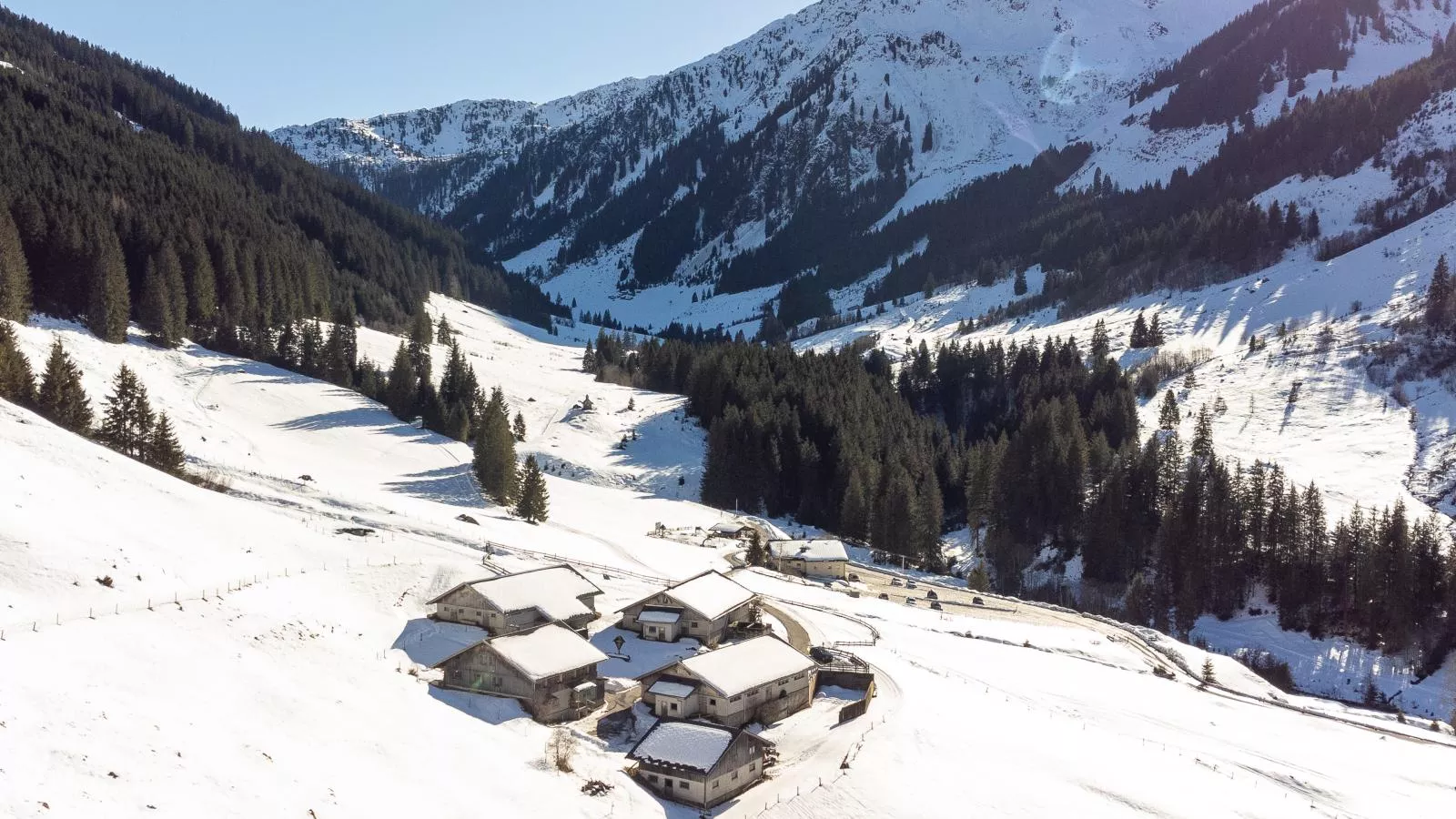 Schönangeralm Skihütte - Gebied winter 1km