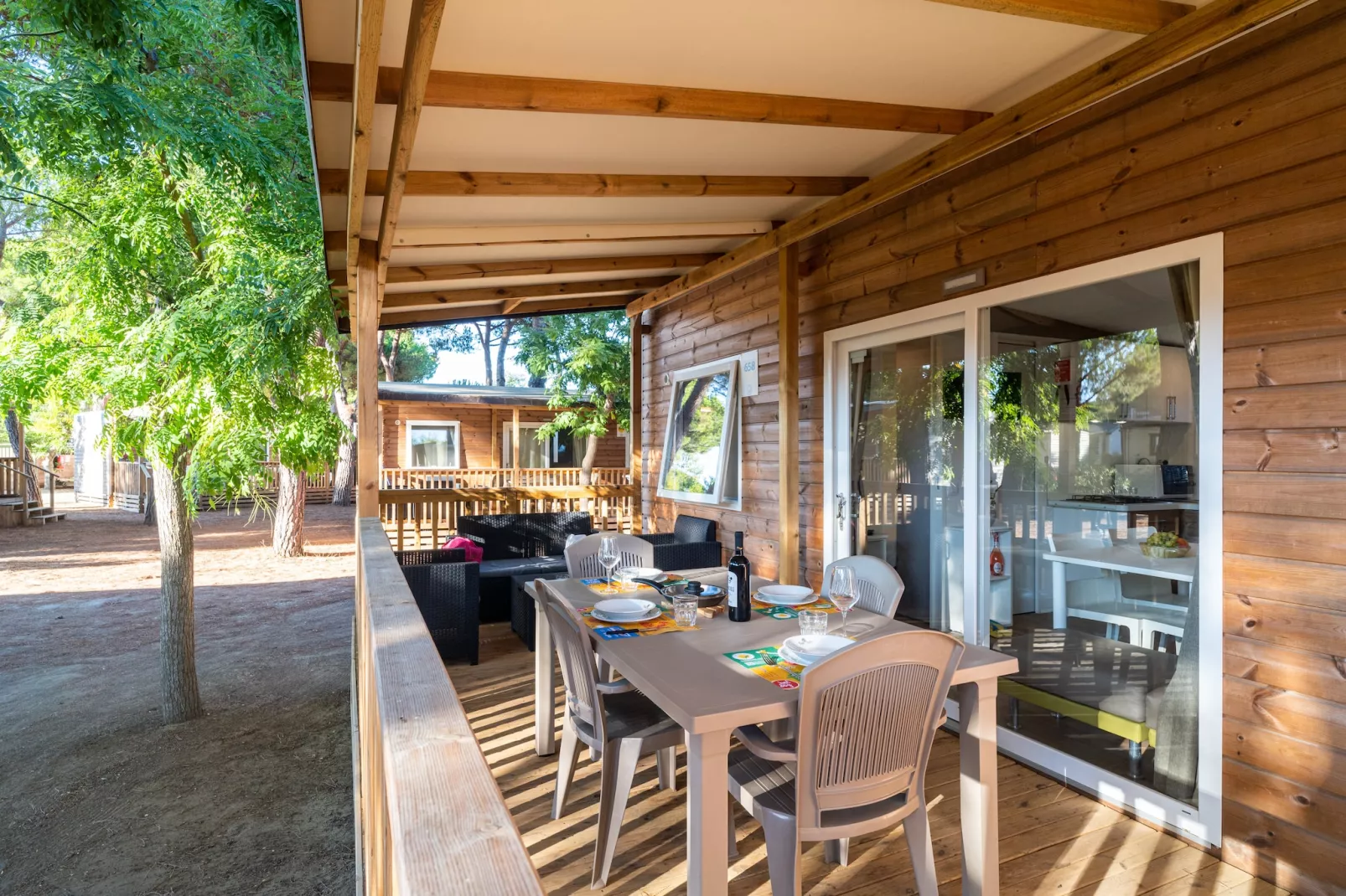 Club del Sole Orbetello Family Collection / LODGE DELUXE max cap 4 pax - Terrasbalkon