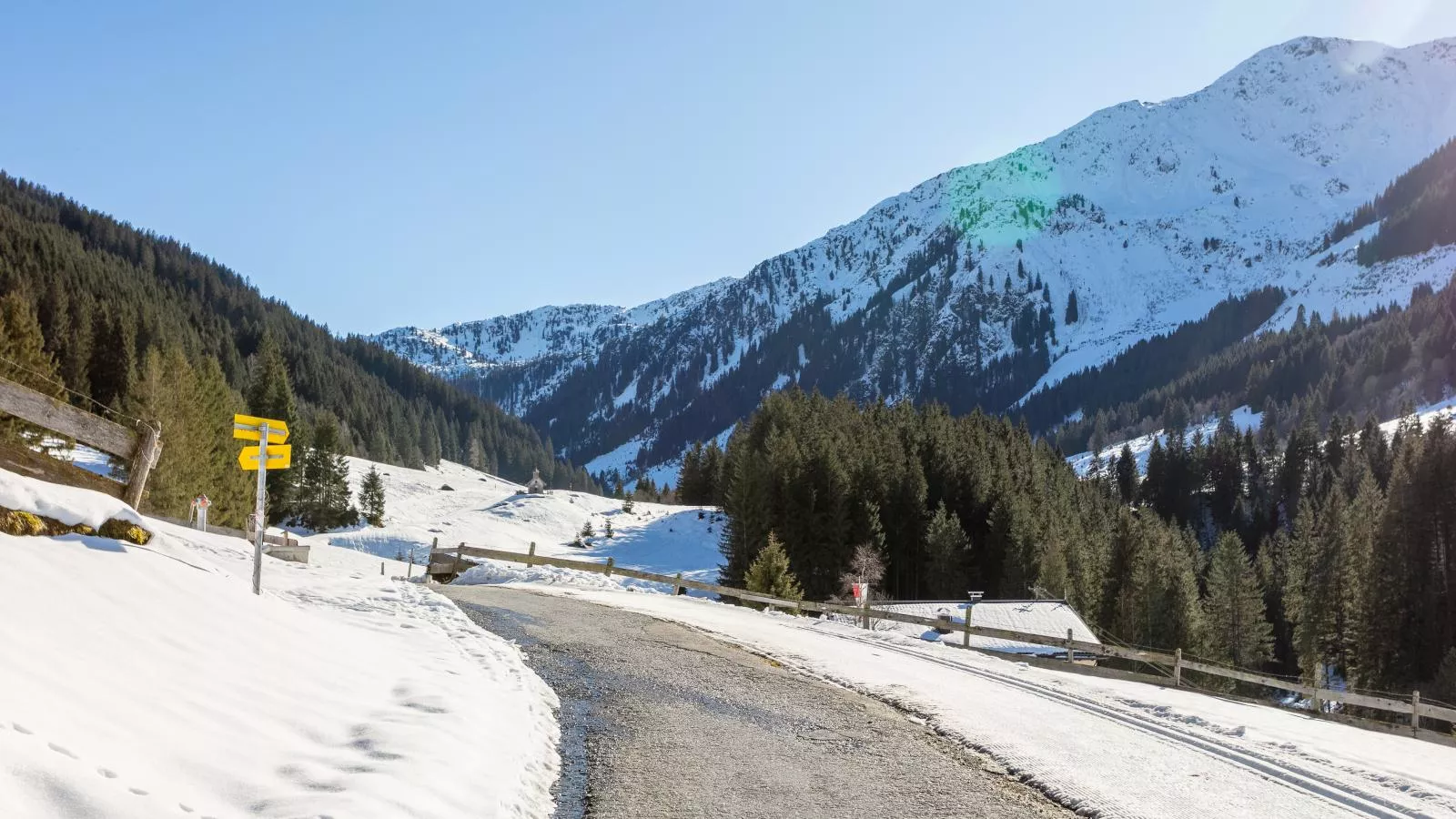 Schönangeralm Skihütte - Uitzicht winter