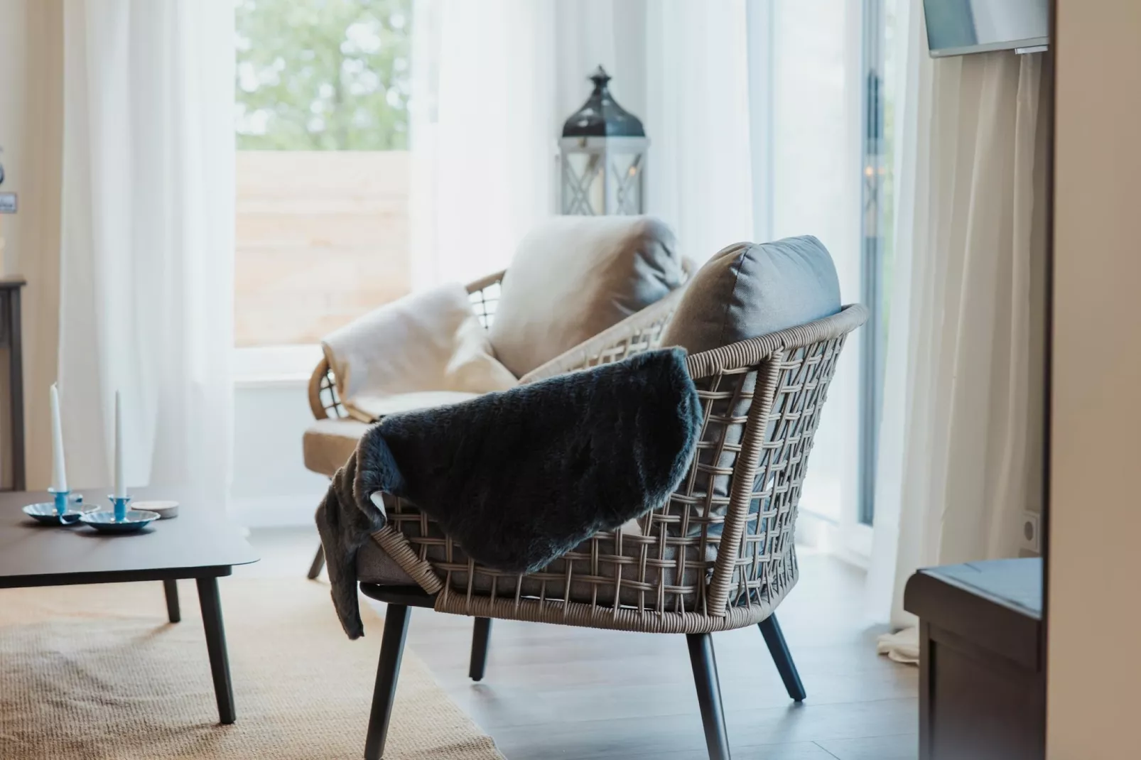 Rügen Resørt Sagard - XXL 2 Doppelhäuser - Woonkamer