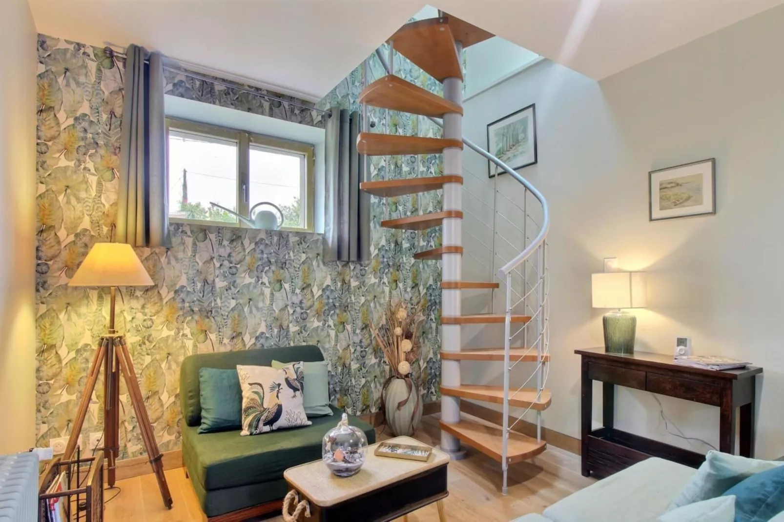 Joli Gite de vacances à Neulliac - Woonkamer