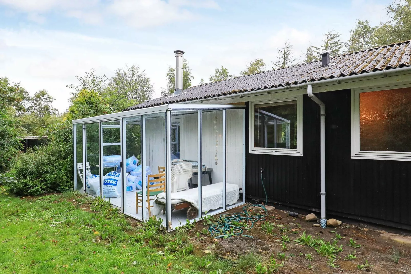 Vrijstaand vakantiehuis in Roslev met terras-Buitenlucht