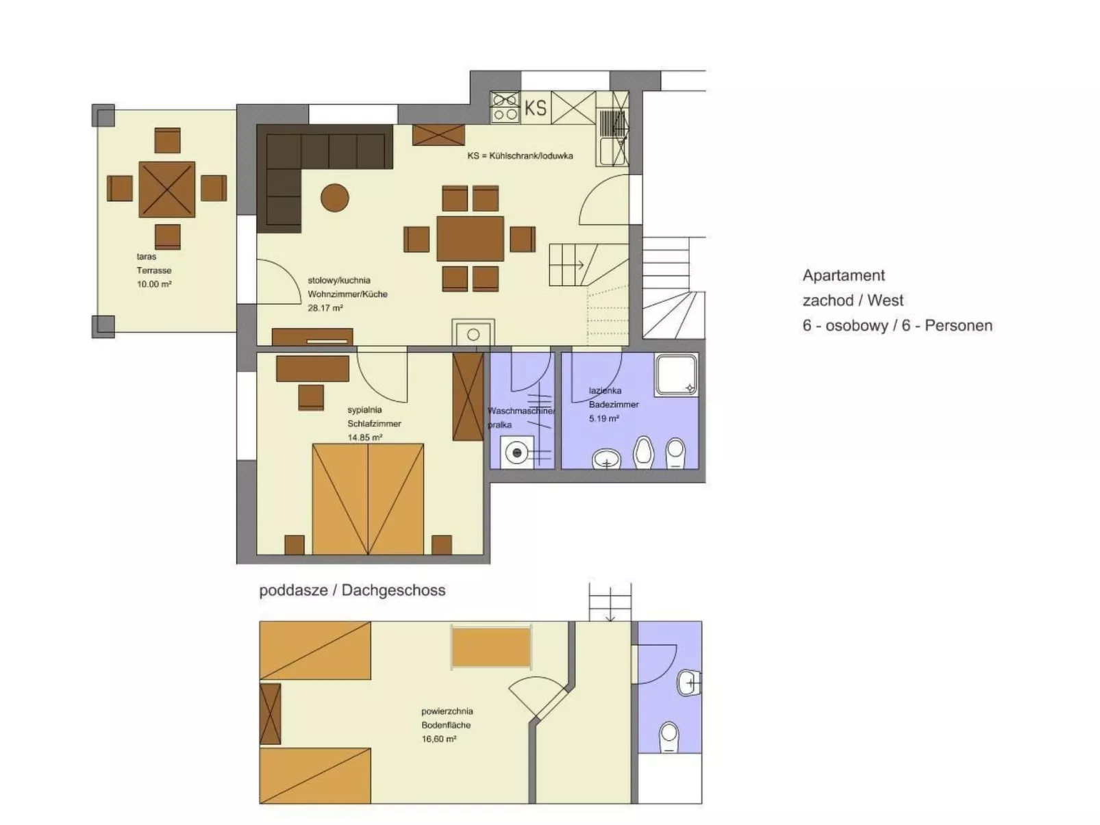 Wohnung in Rowy mit Grill, Terrasse, Parkplatz u - Binnen