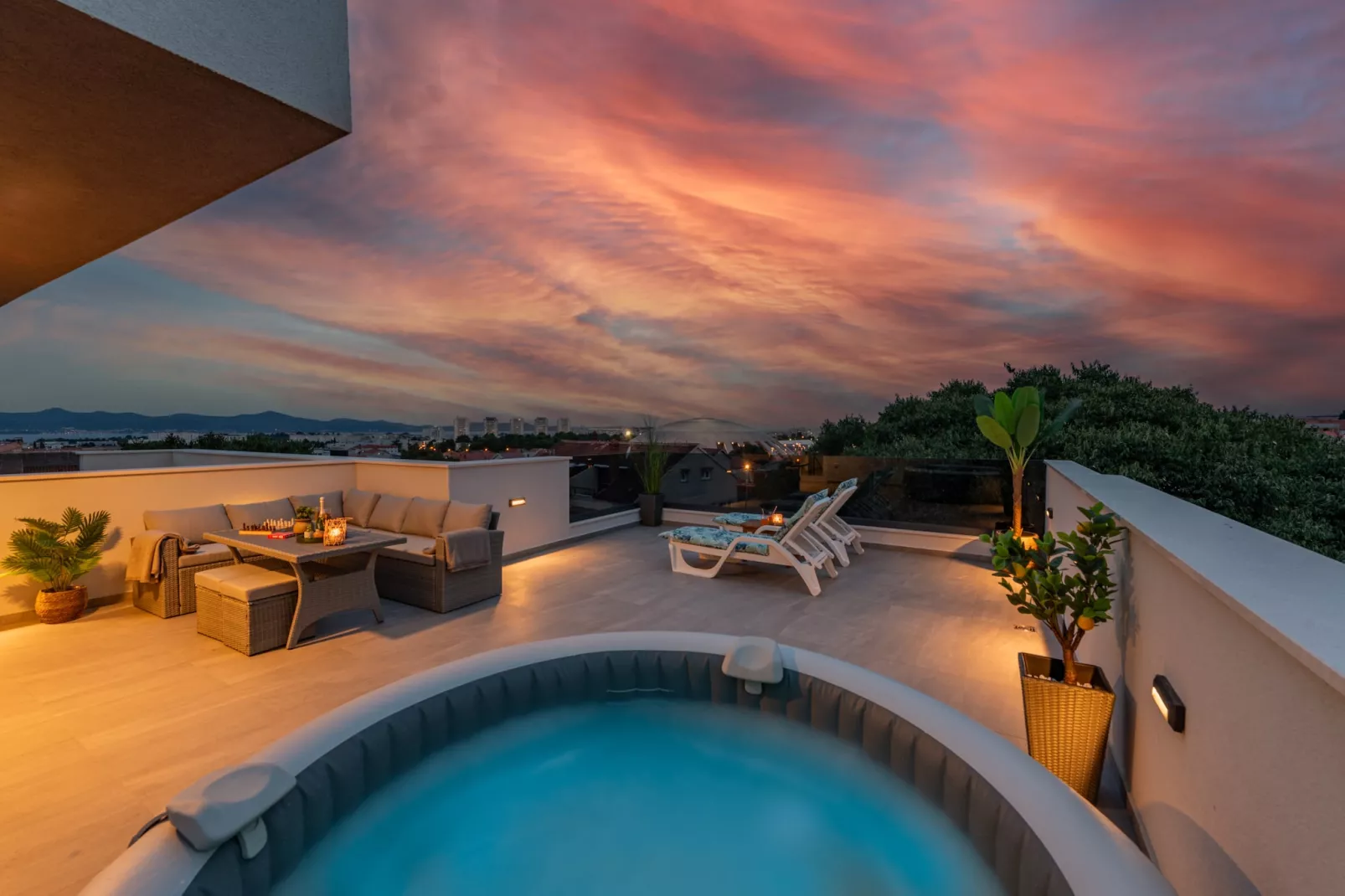 Deluxe apartment Anelle with jacuzzi - Terras