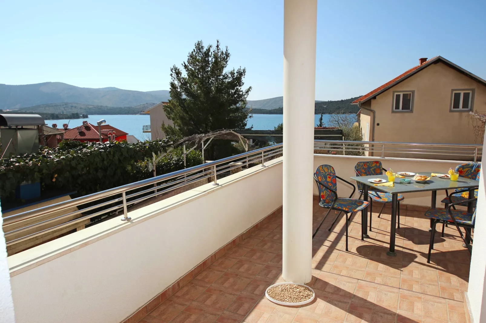 Apartments & Rooms Villa Petra -  One Bedroom Apartment with Balcony and Sea View (A5) - Terrasbalkon