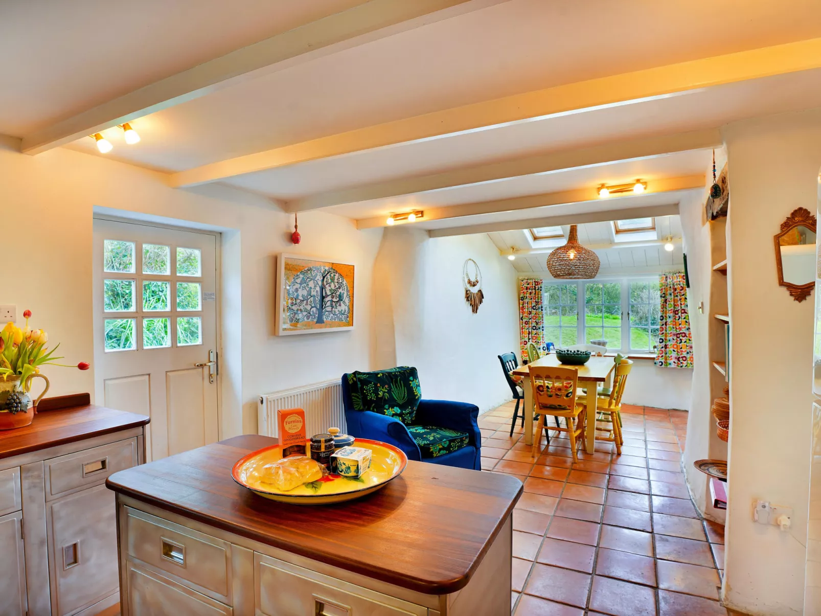 Porthcothan Mill Cottage - Binnen