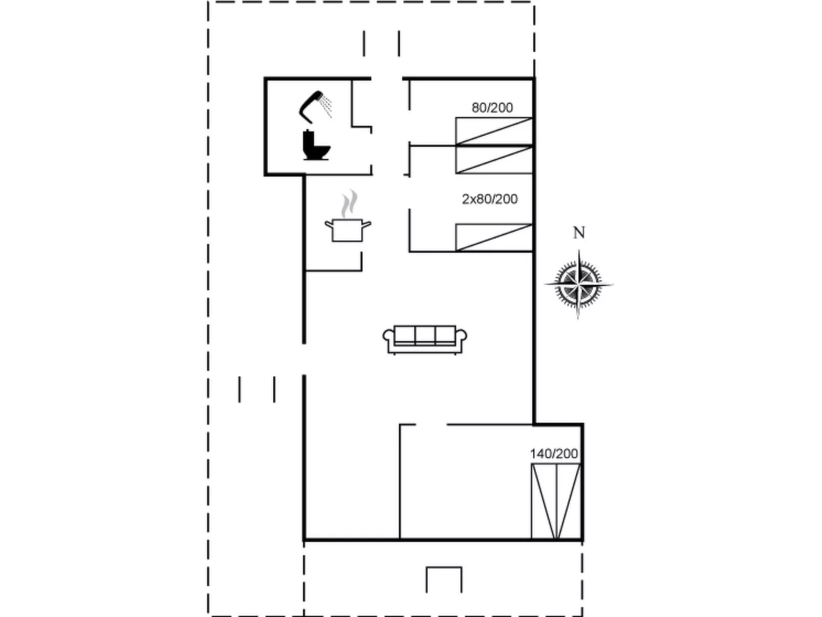 "Inga" - 300m from the sea