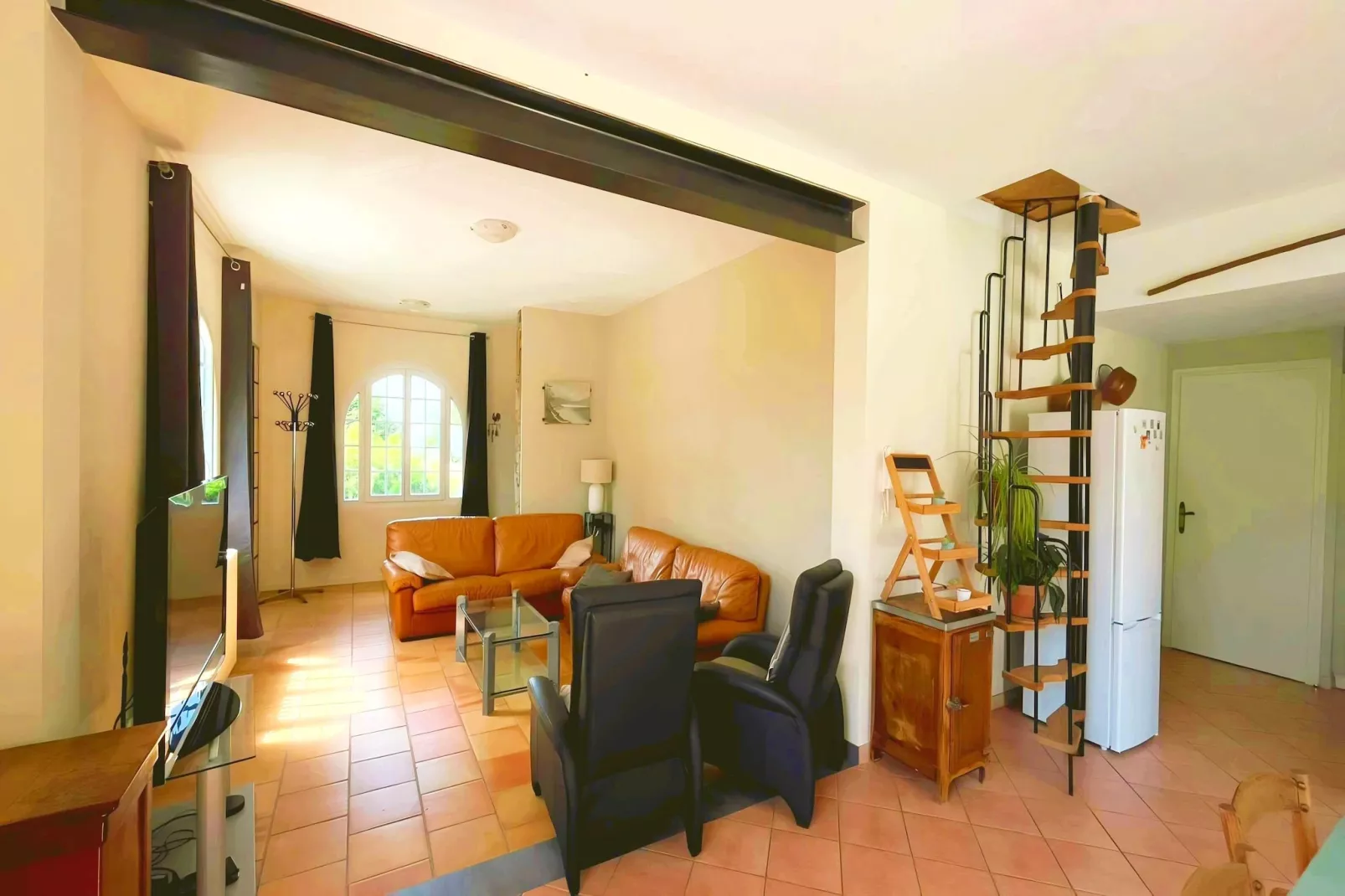 Villa avec piscine - Woonkamer