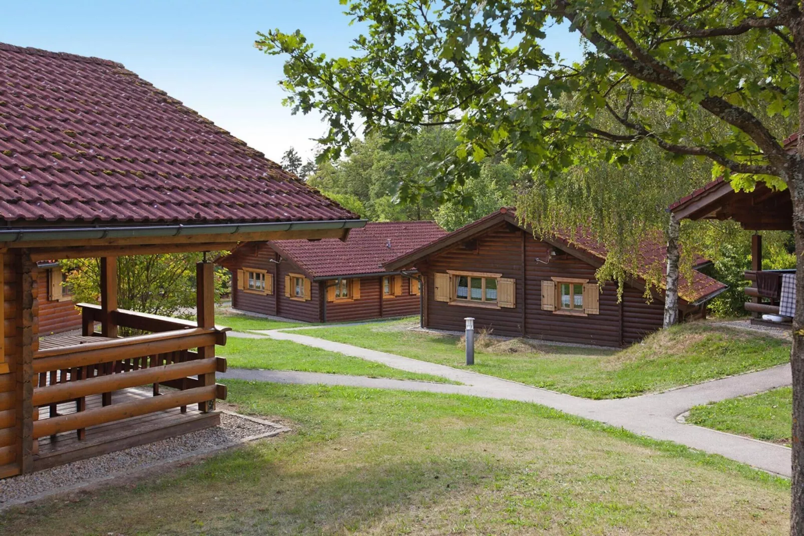 Blockhaus Stamsried-Typ A - Buitenkant zomer