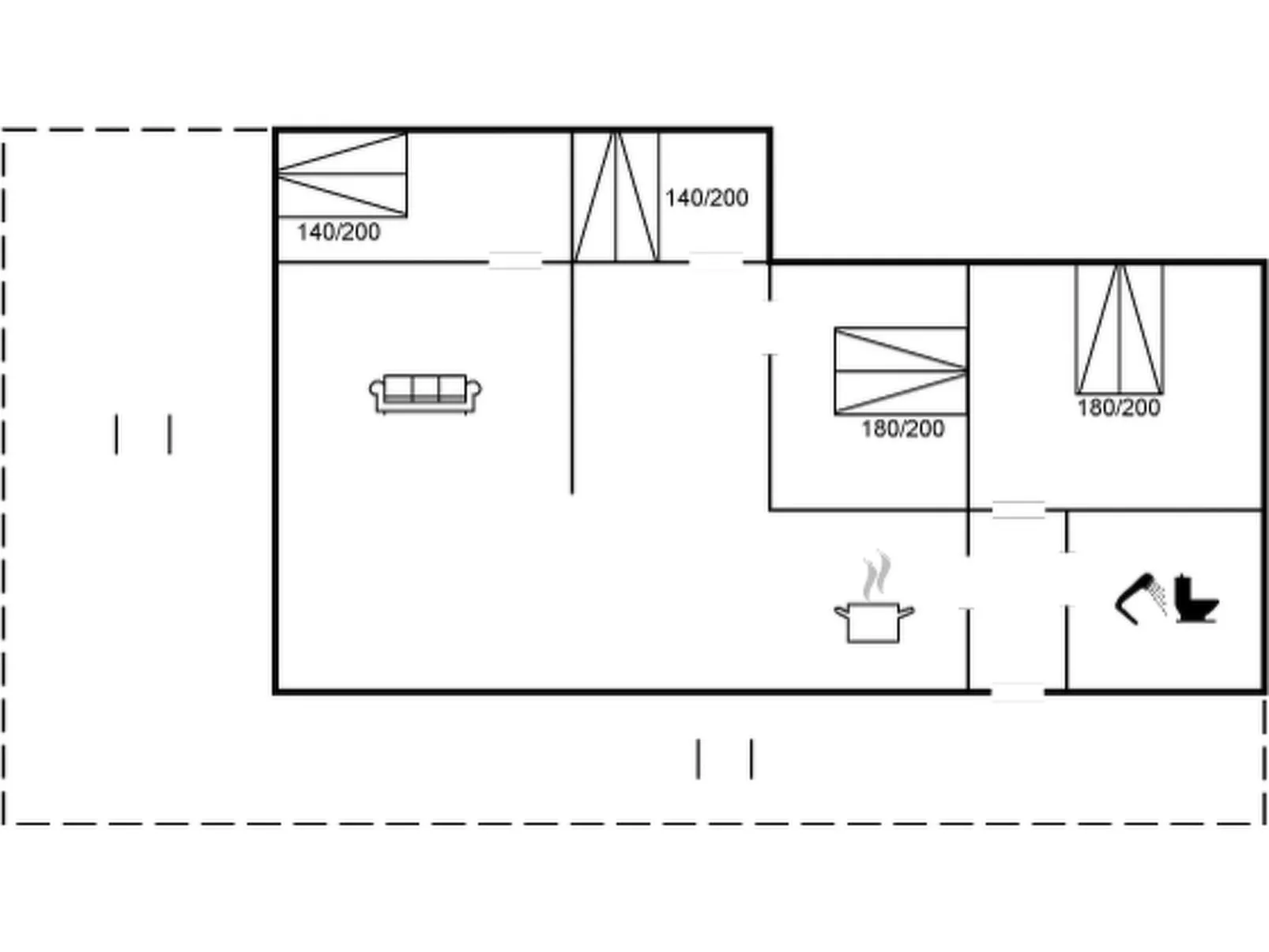 "Vilhelm" - 7.5km from the sea - Binnen