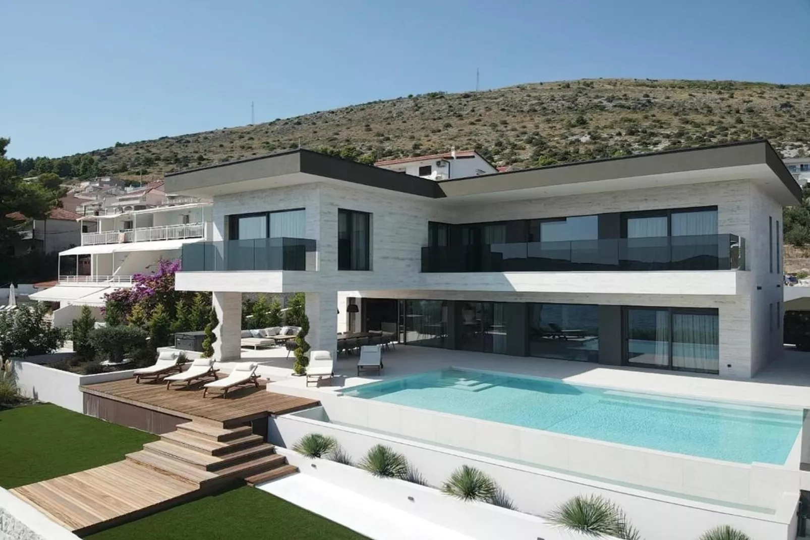 Luxury Beachfront Villa Malia Trogir with Pool
