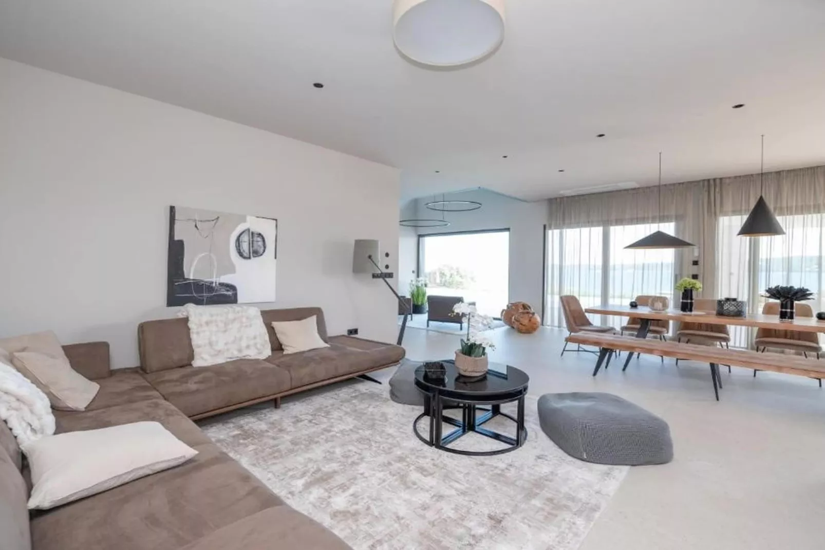 Luxury Beachfront Villa Malia Trogir with Pool - Woonkamer