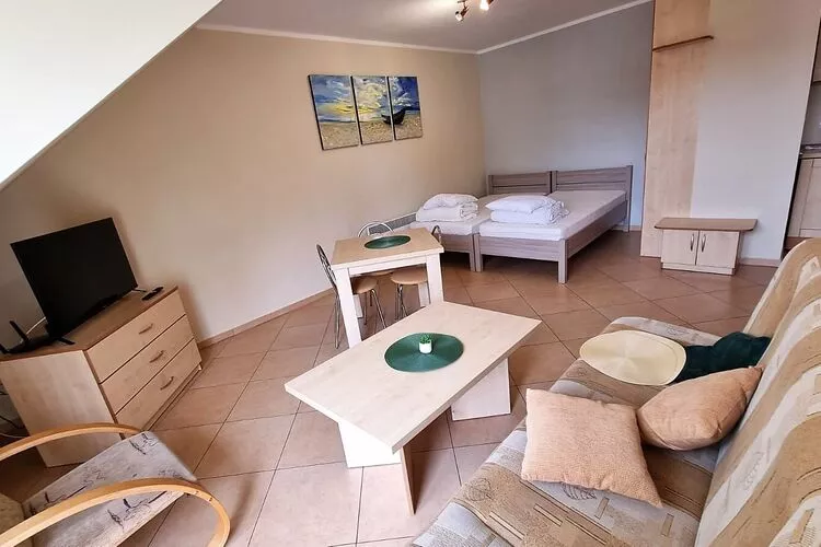Apartament "Morskie Oko" w Międzyzdrojach "B"-Woonkamer