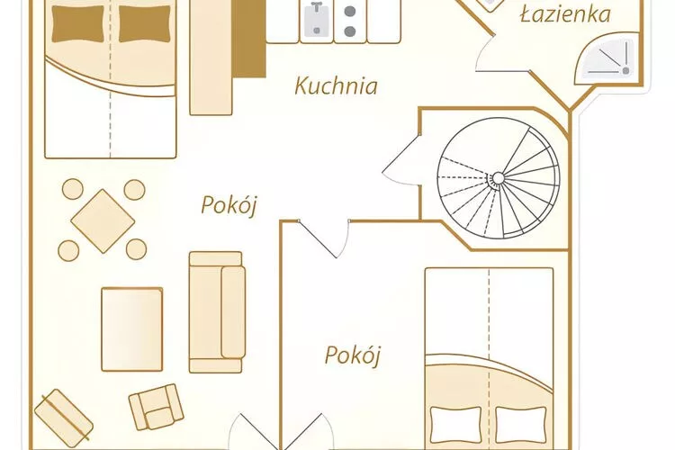 Apartament "Morskie Oko" w Międzyzdrojach "B"-Plattegrond