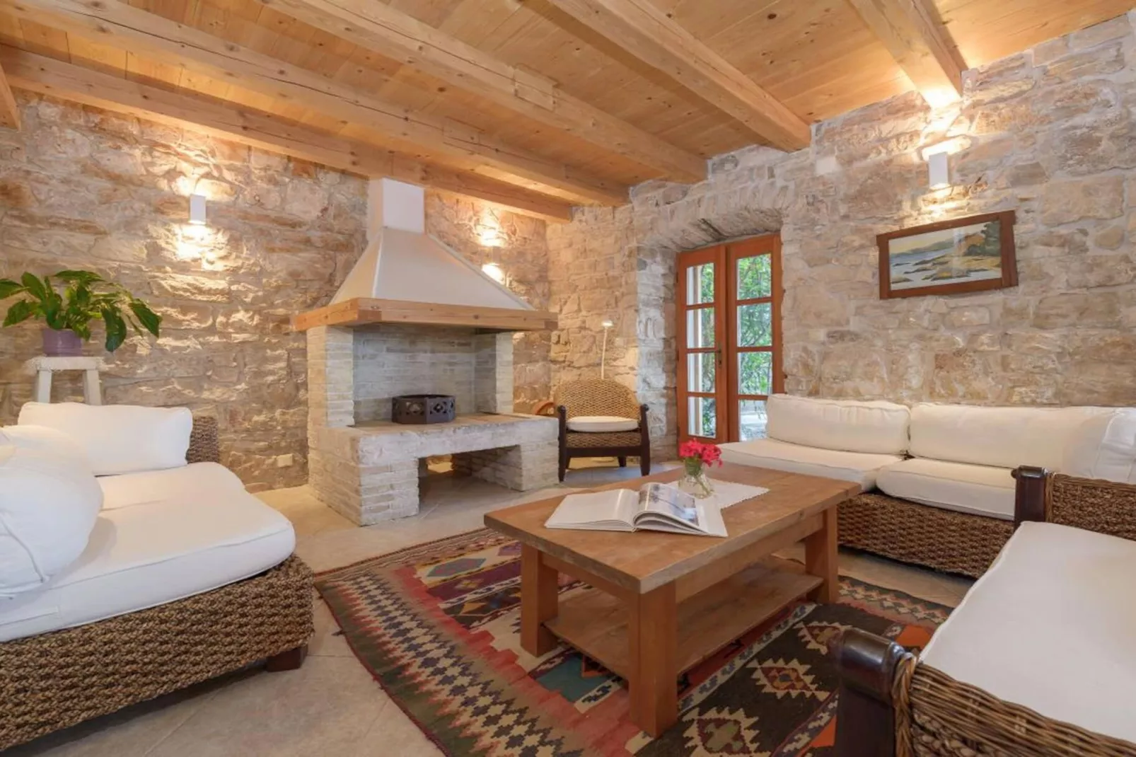 Luxury Seafront Villa Mare Orebic with Pool - Woonkamer