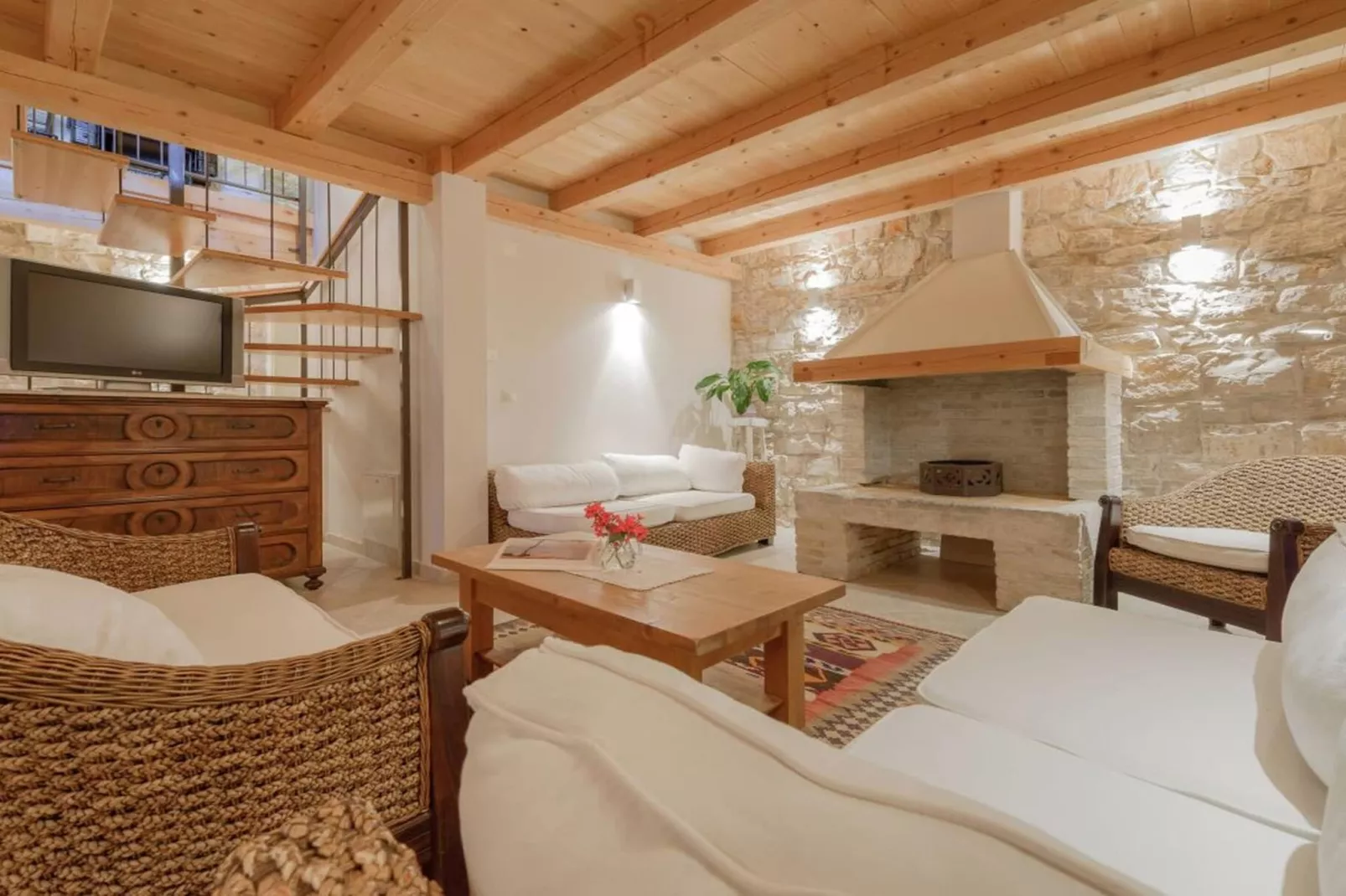 Luxury Seafront Villa Mare Orebic with Pool - Woonkamer