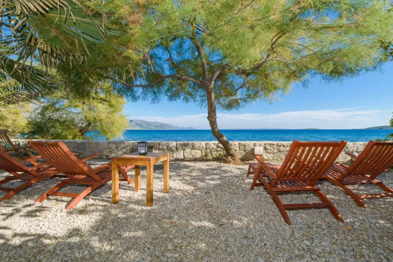 Luxury Seafront Villa Mare Orebic with Pool - Terrasbalkon