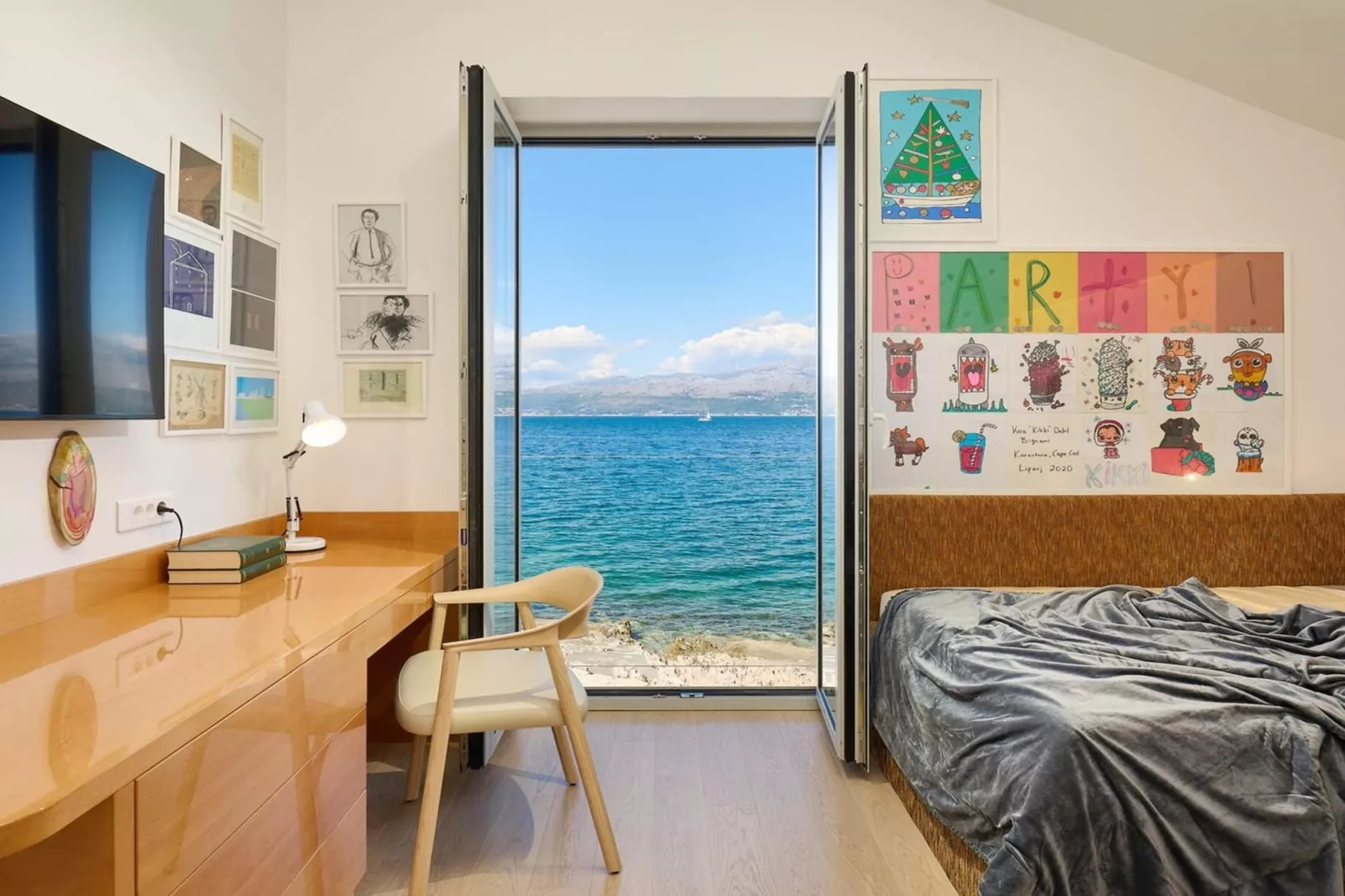 Luxury Seafront Villa Casa Familija Brac with Pool - Uitzicht zomer