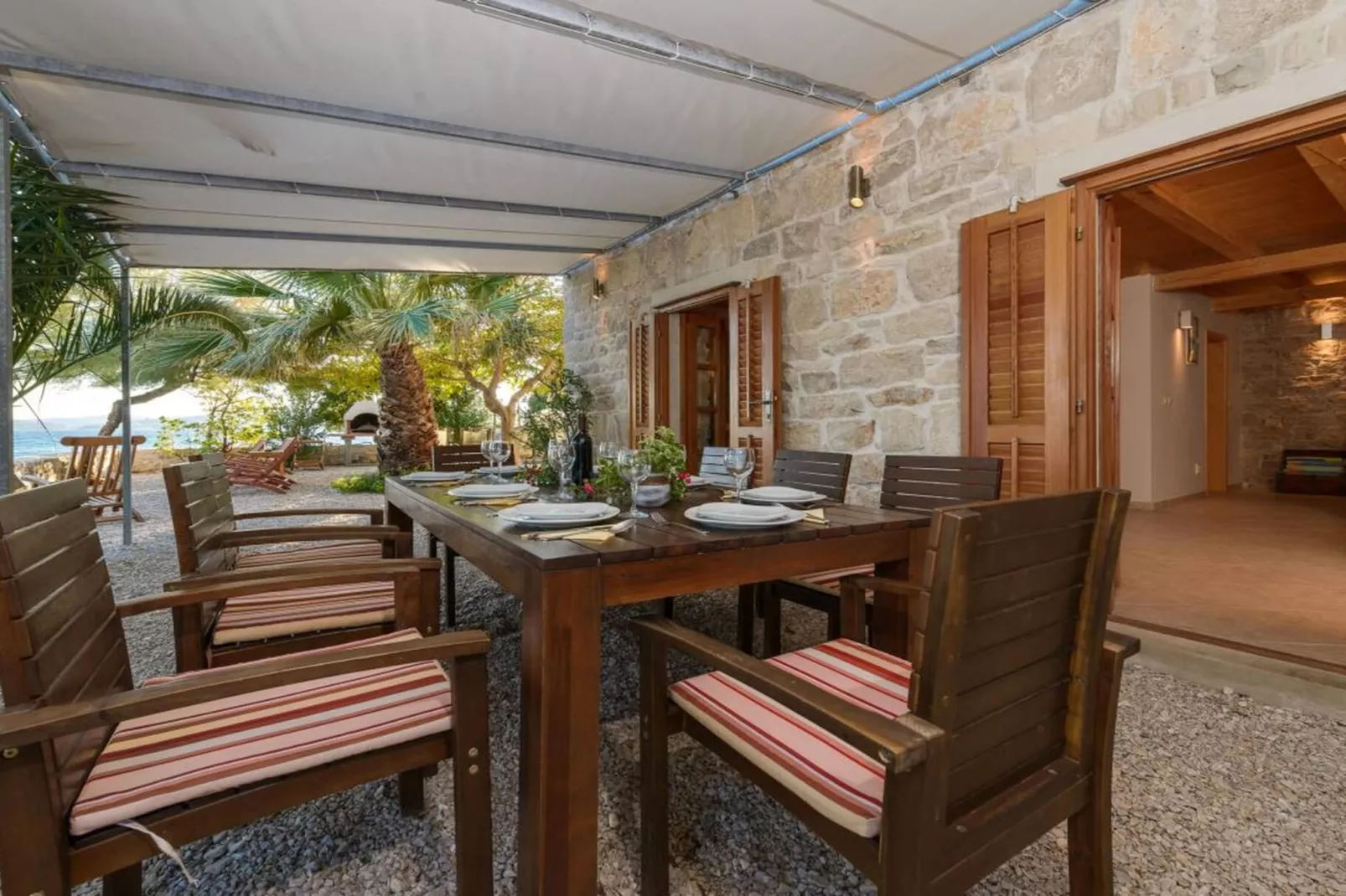 Luxury Seafront Villa Mare Orebic with Pool - Terrasbalkon