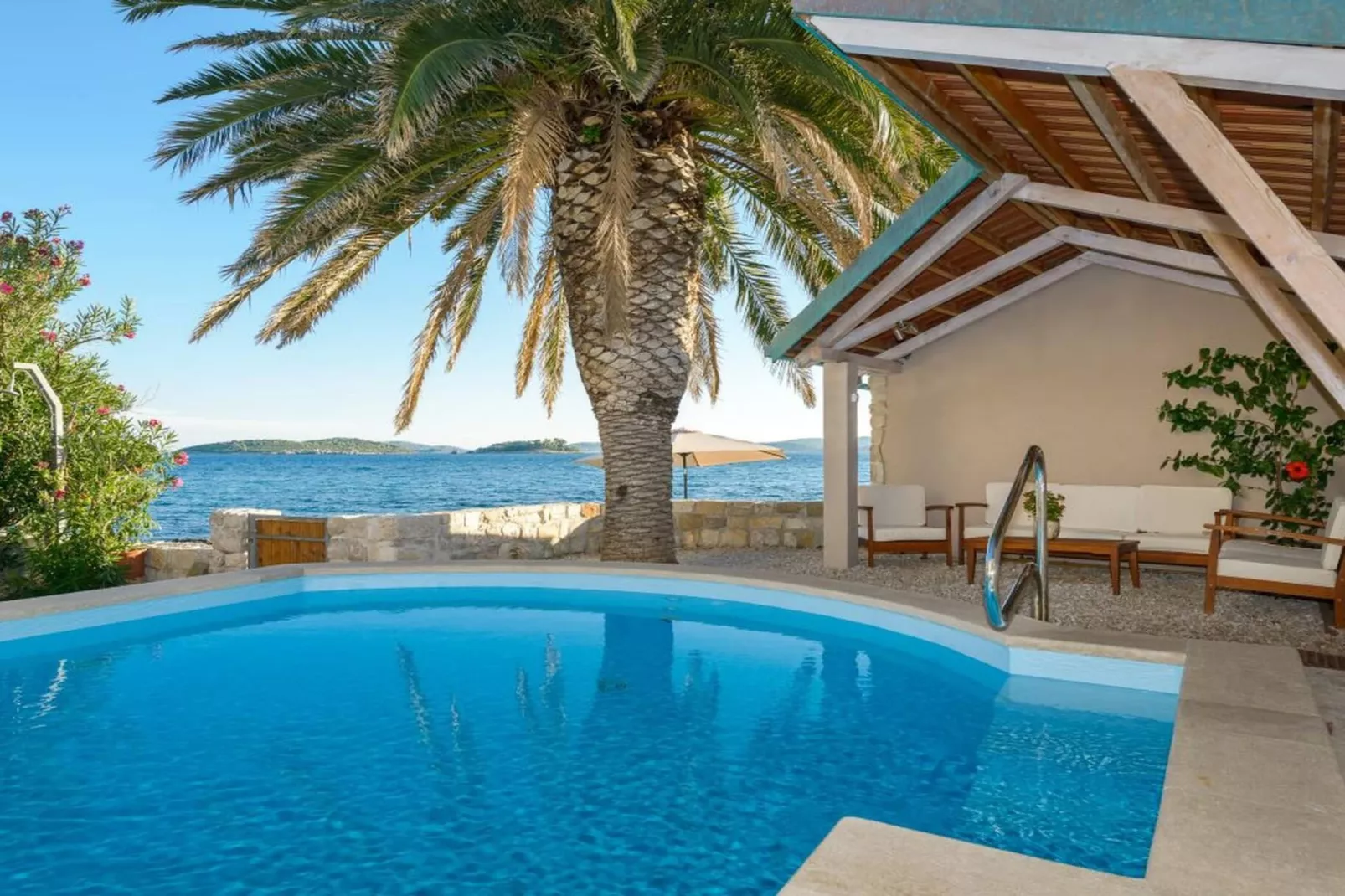 Luxury Seafront Villa Mare Orebic with Pool - Zwembad