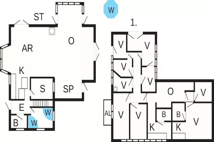 Herenhuis met spa en activiteiten - Plattegrond