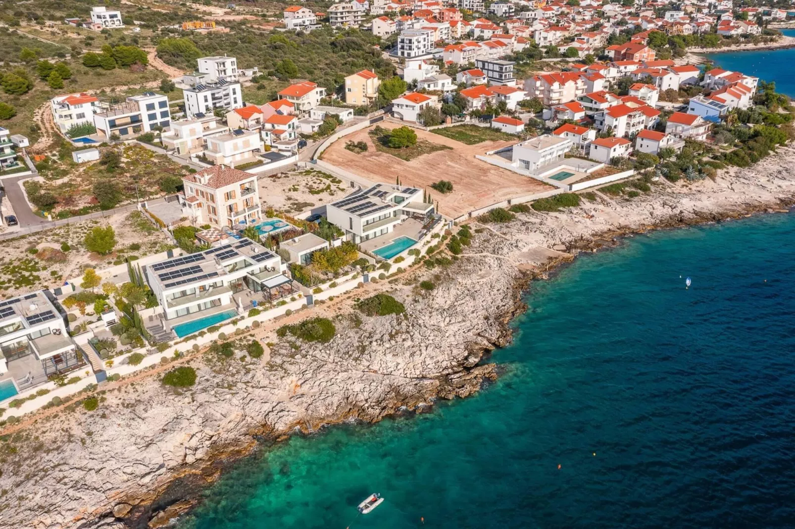 Luxury Seafront Villa Castello Rogoznica with Pool - Gebieden zomer 5km