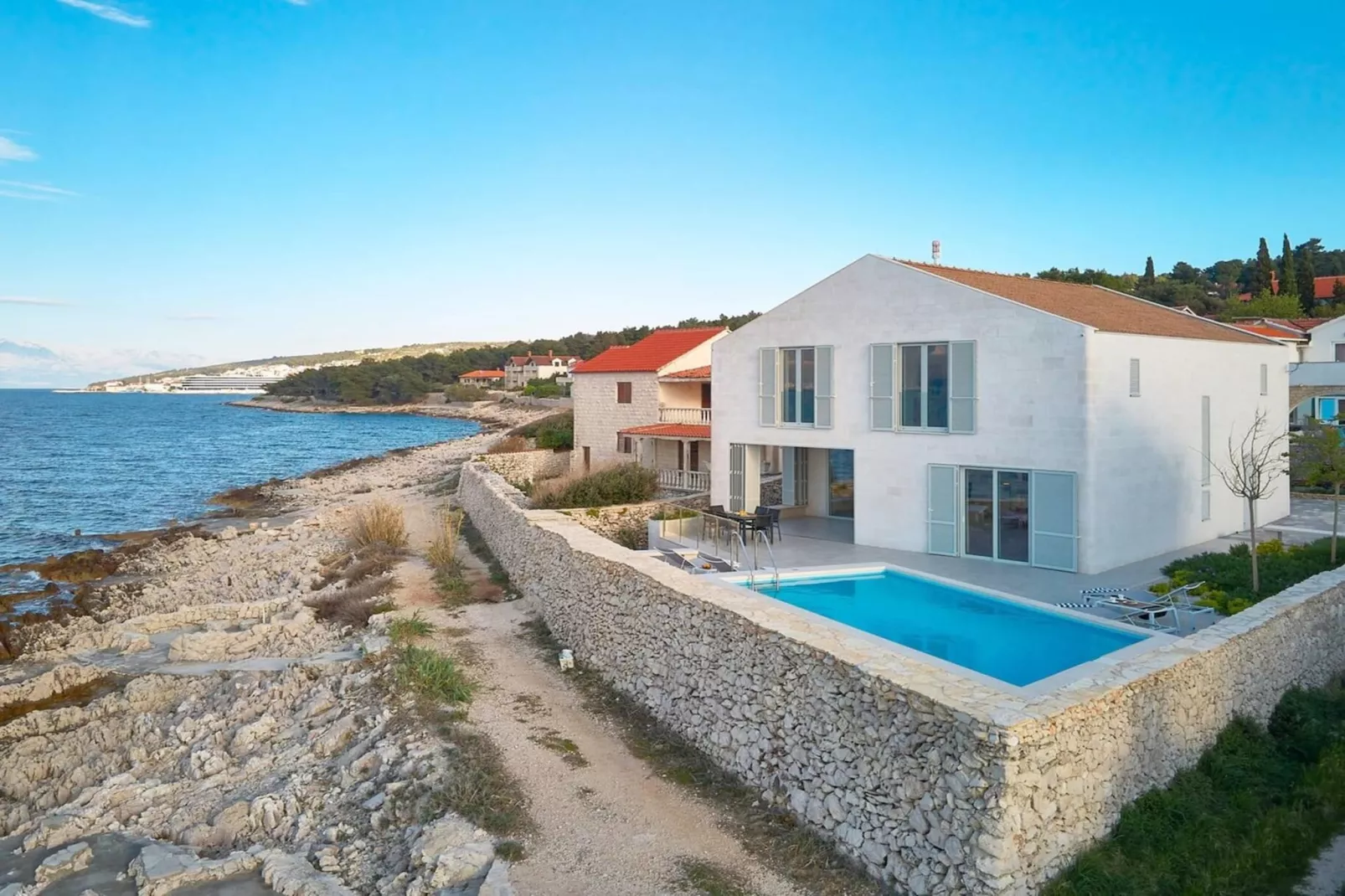Luxury Seafront Villa Casa Familija Brac with Pool - Gebieden zomer 1km