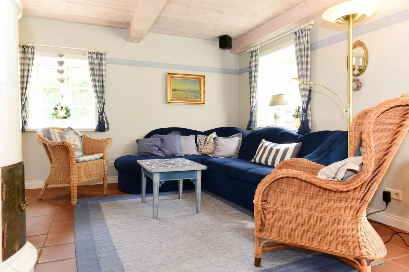 Doppelhaus in Oldsum auf Föhr-Haus 1 - Woonkamer