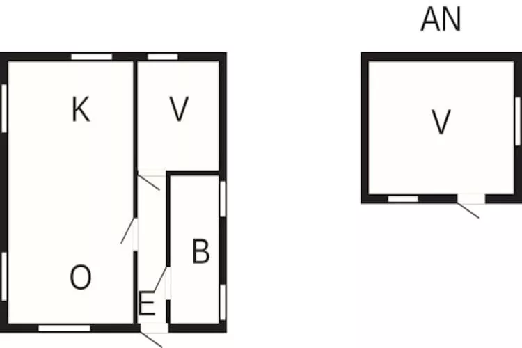 Charmante zomerhut met sauna-By Traum - Plattegrond