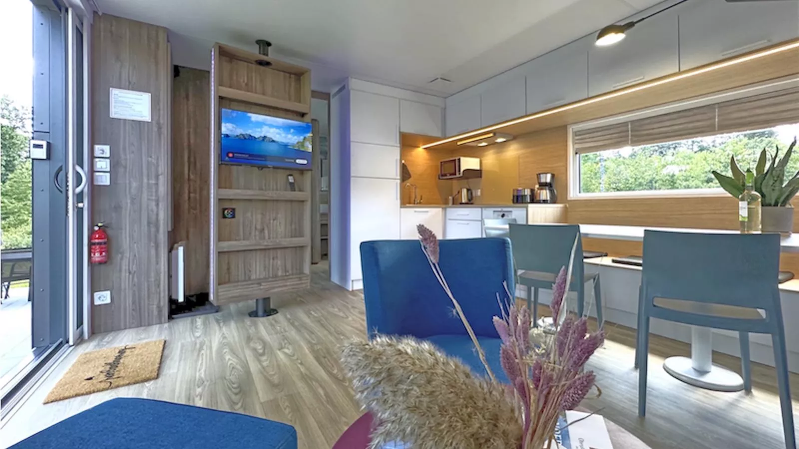 Feriendorf Seeblick - Tiny Chalet Nr 9 - Woonkamer