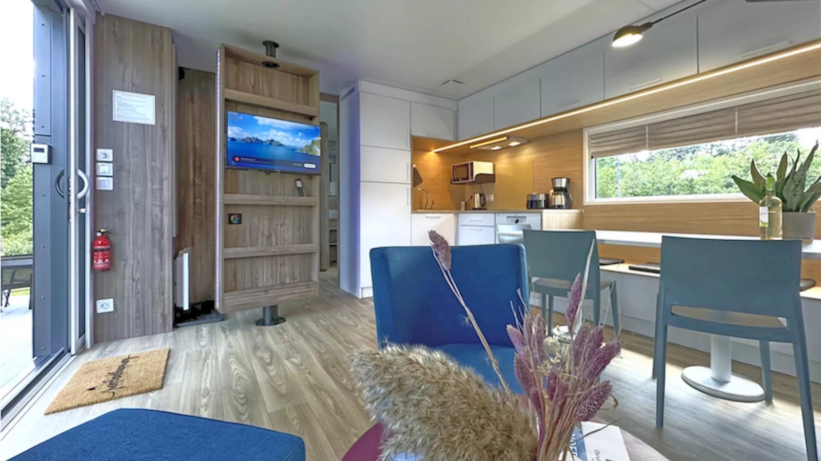 Feriendorf Seeblick - Tiny Chalet Nr 5 - Woonkamer