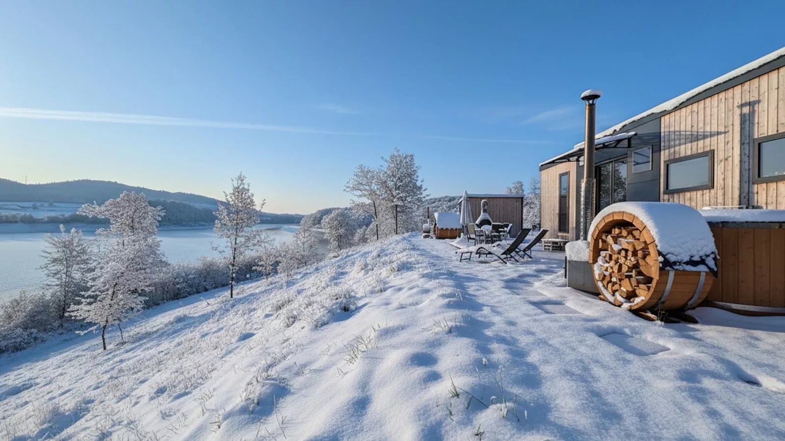 Feriendorf Seeblick - Tiny Chalet Nr 5 - Exterieur winter
