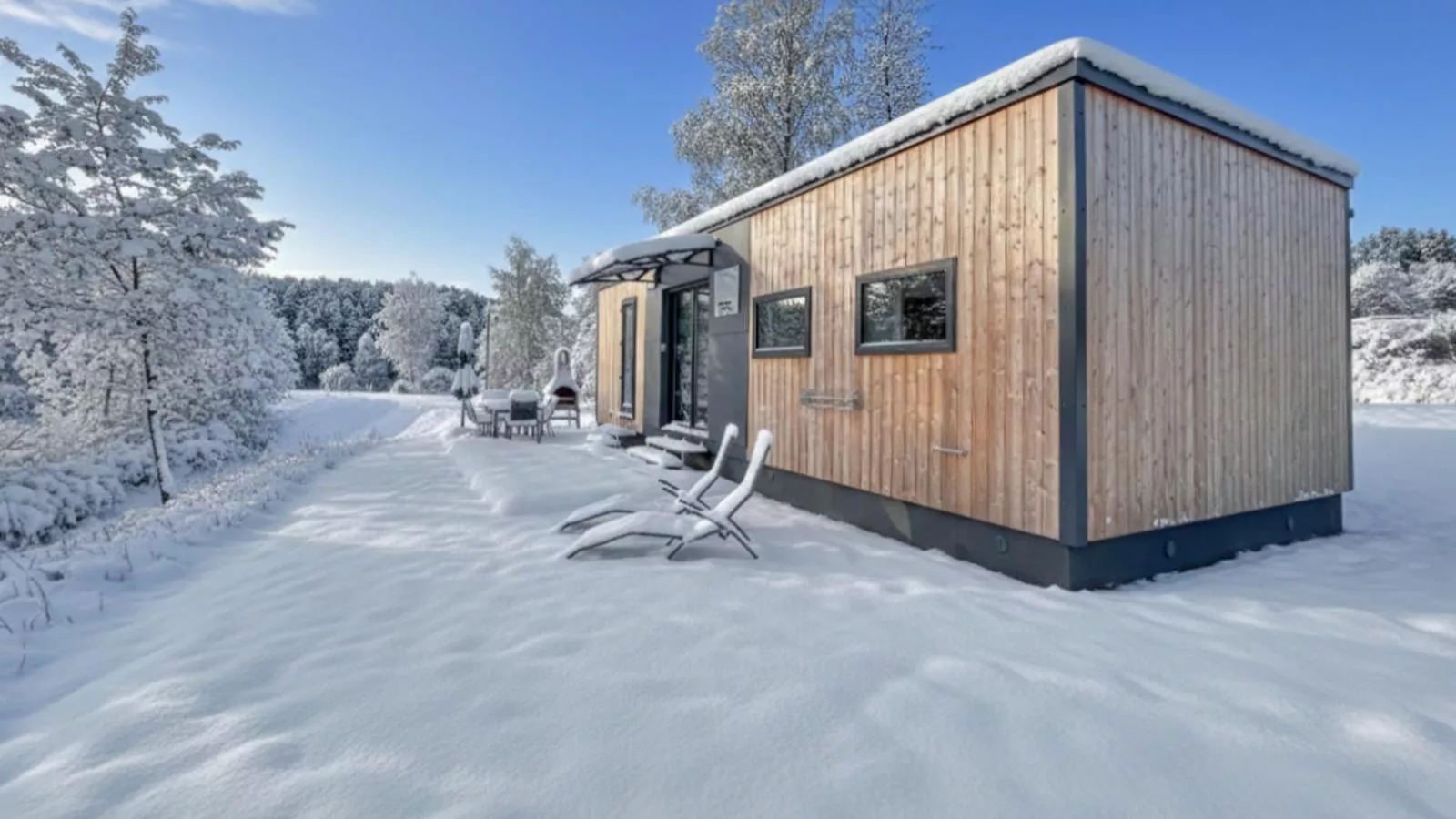 Feriendorf Seeblick - Tiny Chalet Nr 9 - Exterieur winter