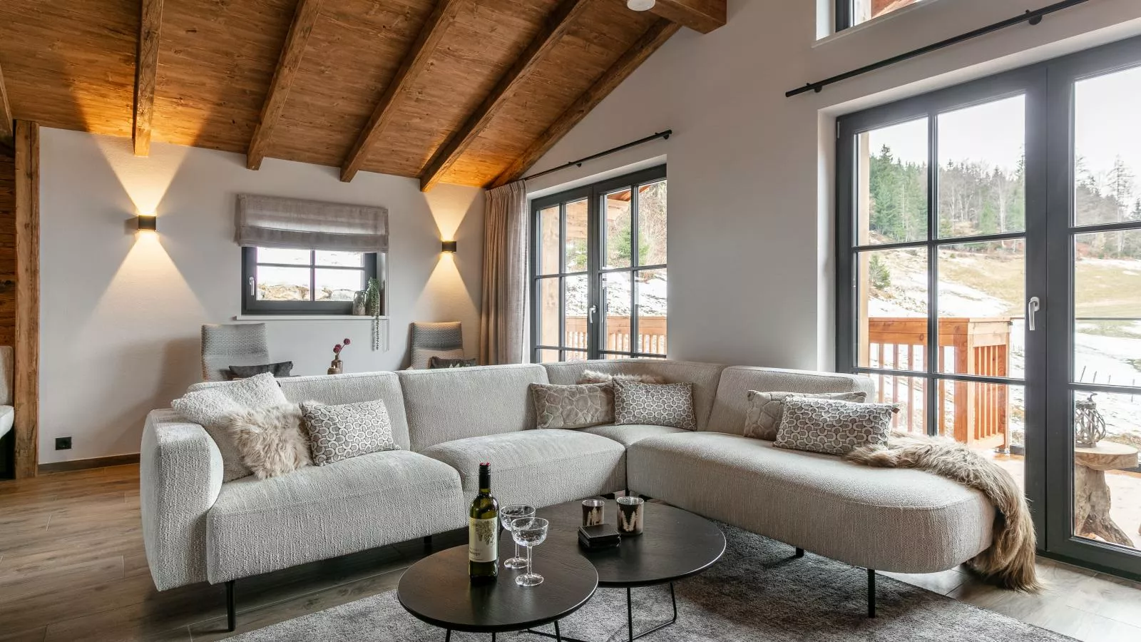 Chalet Gipfel Lodge Alpine Style - Woonkamer