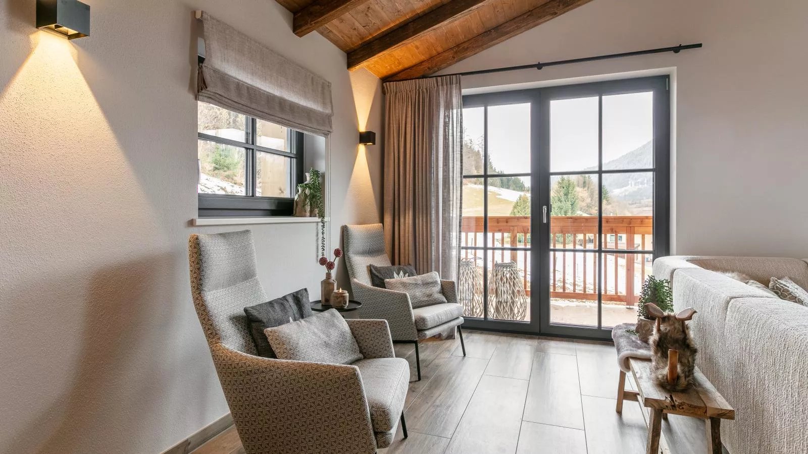 Chalet Gipfel Lodge Alpine Style - Woonkamer